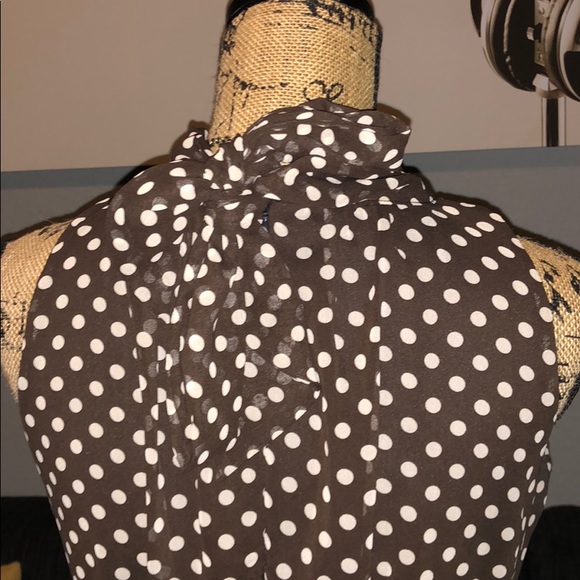 Brown & Beige polka dot dress - Picture 3 of 7